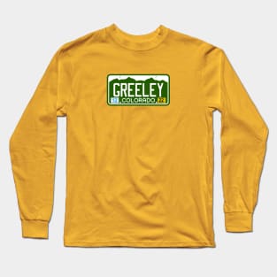 Colorado License Plate Tee - Greeley, Colorado Long Sleeve T-Shirt